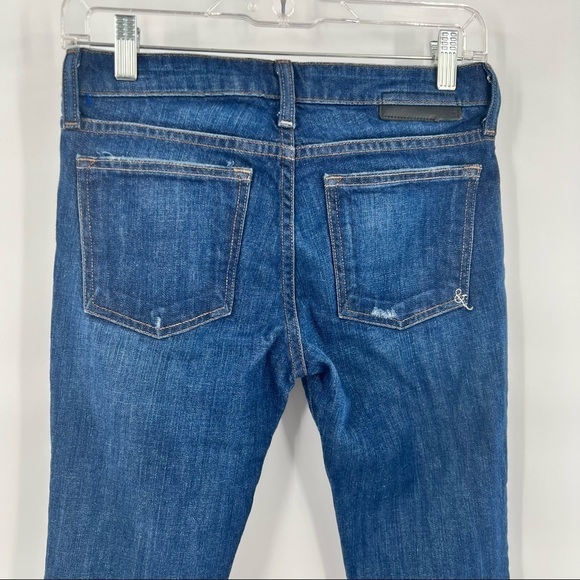 A.N.D. A New Denim blue ripped rolled skinny jeans pants trousers size 27 - Picture 5 of 10